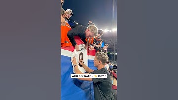 Gotta give love to Who Dey Nation! #nyc #joeburrow #nfl #bengals #bts #snfonnbc