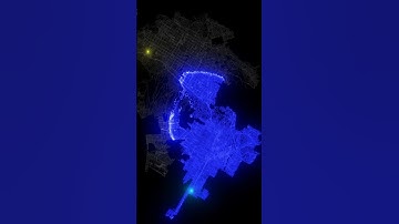 Los Angeles: A* (A-Star) with Chebyshev Heuristic. Pathfinding Algorithm on Real Maps #map #astar