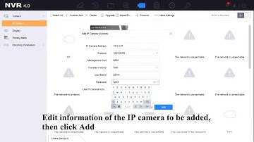 How to Manually Add IPC to NVR GUI 4.0