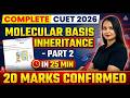 Complete Molecular Basis of Inheritance in 25 Min - Part 2 | 20 Marks Confirmed | CUET 2026 Biology