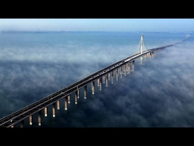 Maajabu ya Daraja refu zaidi duniani km 55 linavuka bahari LONGEST SEA BRIDGE IN THE WORLD class=