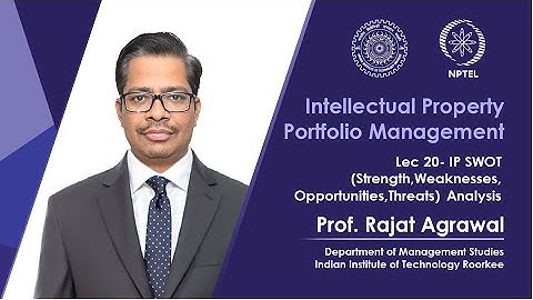 Lec 20 IP SWOT (Strength, Weaknesses, Opportunities, Threats) Analysis