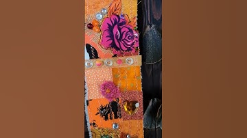 Orange crush, snippet roll😊#orange  #snippetroll #textileart #fibreart #artonyoutube #myart #boho