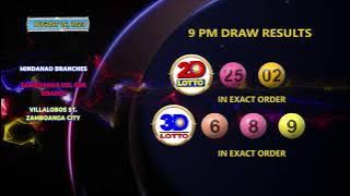 [LIVE] PCSO  9:00 PM Lotto Draw - August 6, 2023