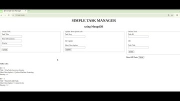 Flask with MongoDB  CRUD  operations