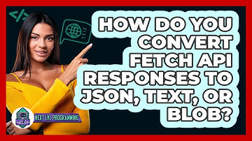 How Do You Convert Fetch API Responses To JSON, Text, Or Blob? - Next LVL Programming