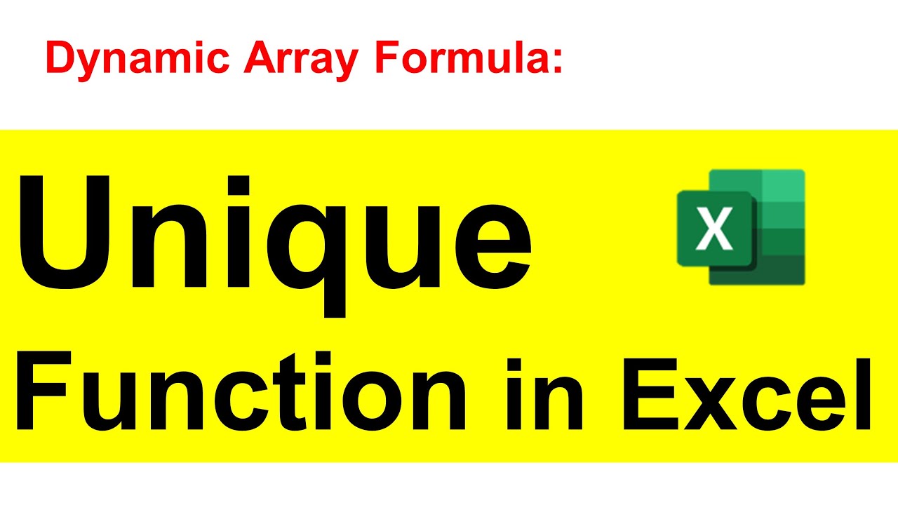 How to use Unique Function in Excel | remove duplicates in excel - YouTube