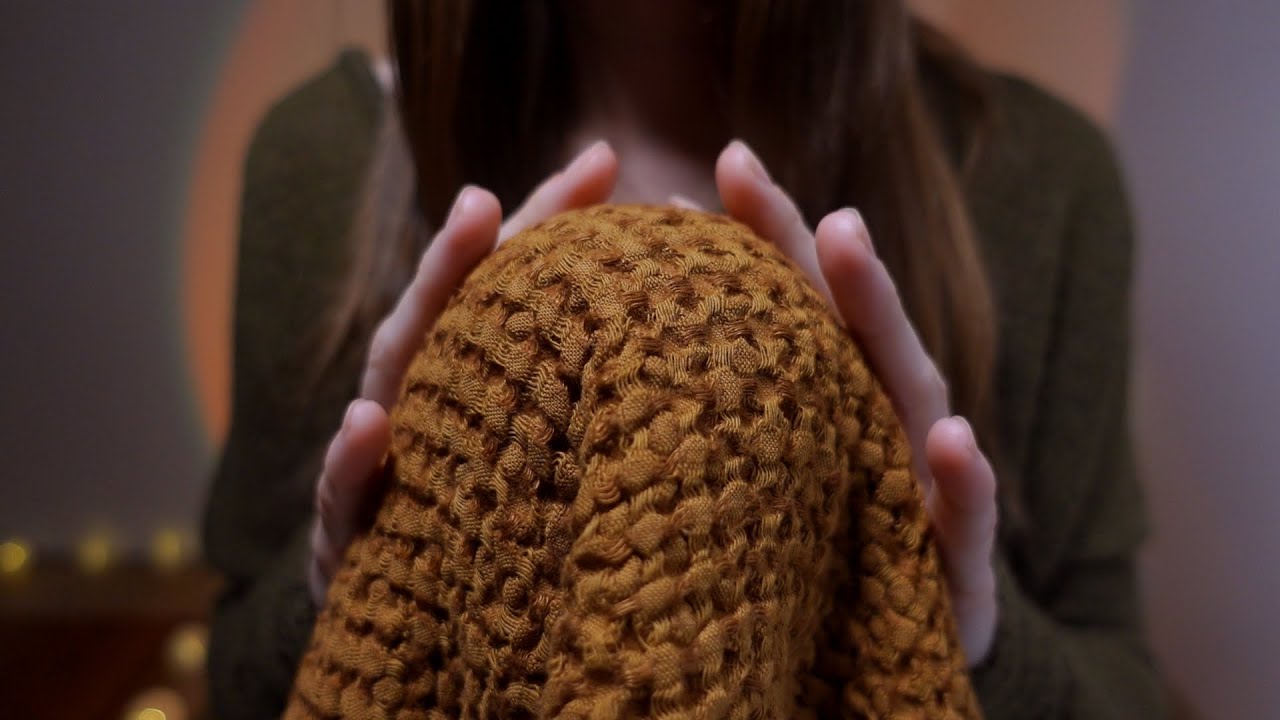 ASMR | Towel Scratching with Rain 🌧 for Deep Sleep (No Talking, Brown Noise) 1 Hour