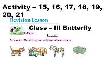 Class 3 Butterfly Revision Lesson Part 3