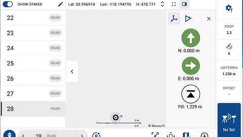 FieldGenius For Android - Staking Data Panel