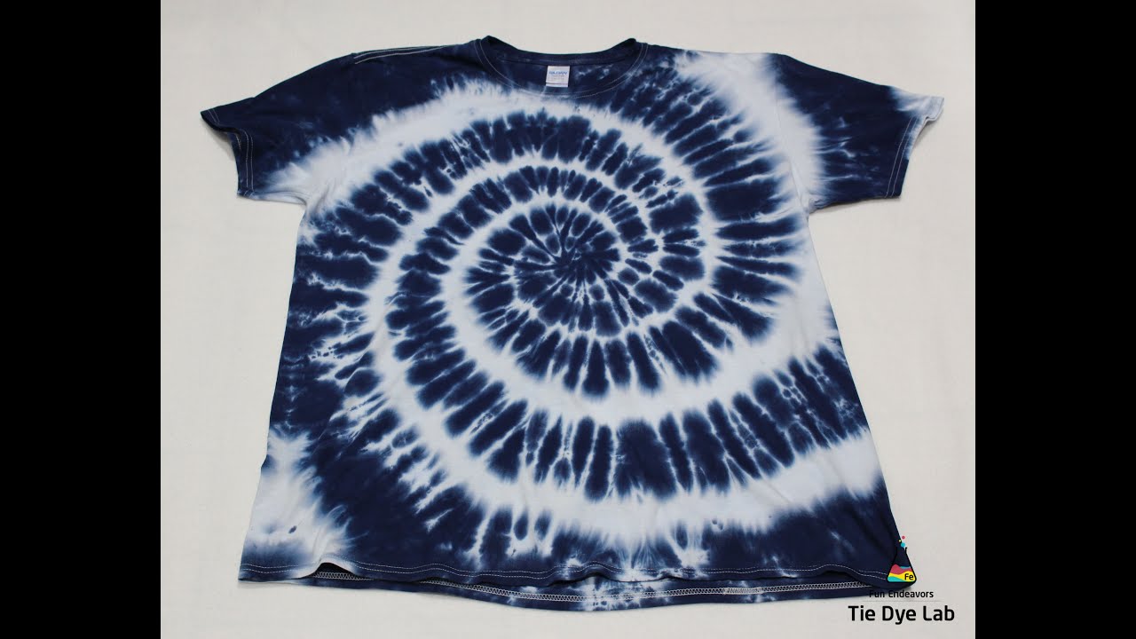 How To Make A Blue and White Spiral Tie Dye Shirt 
