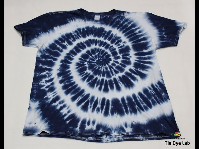 Aqua Blue Duo-Toned Spiral Tie Dye T-Shirt