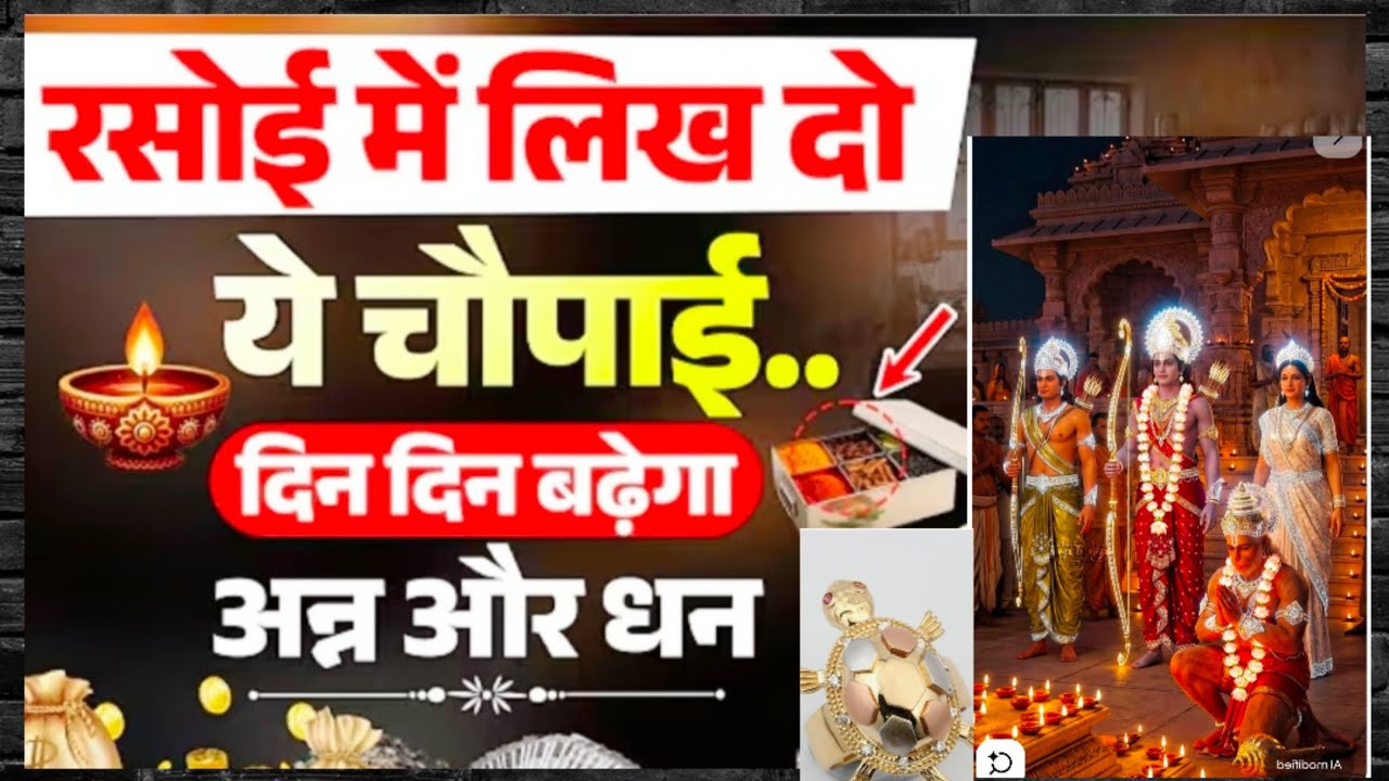 रसोई में लिख कर रख दो ये चौपाई, दिन दूनी रात चौगुनी बरकत होगी🌸🪷🙏🏻