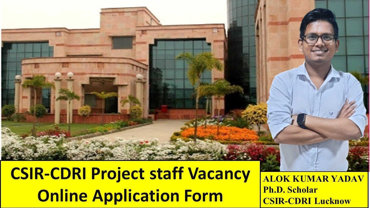 Csir cdri lucknow project staff online application form icomplete