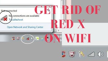 HOW TO GET RID OF RED X ON WIFI ICON - WINDOWS7!