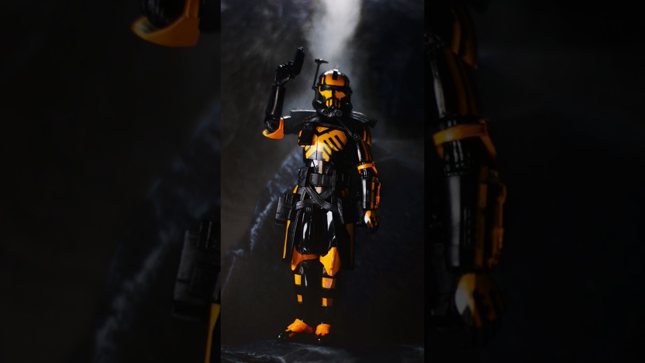 The Umbra Operative Arc trooper from battlefront II standing like a Bose 