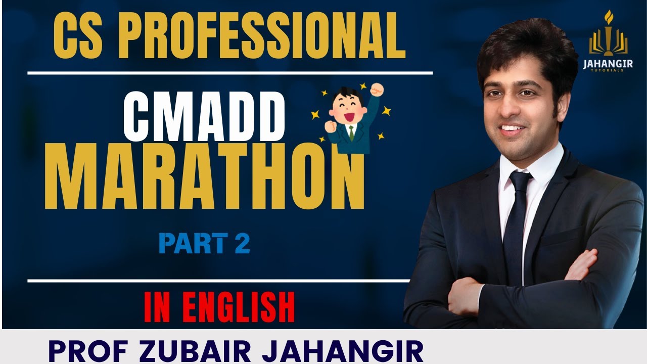 CMADD Marathon Part 2 ✍️ | CS Professional🎓 | In English | Prof. Zubair Jahangir | Best CS Classes