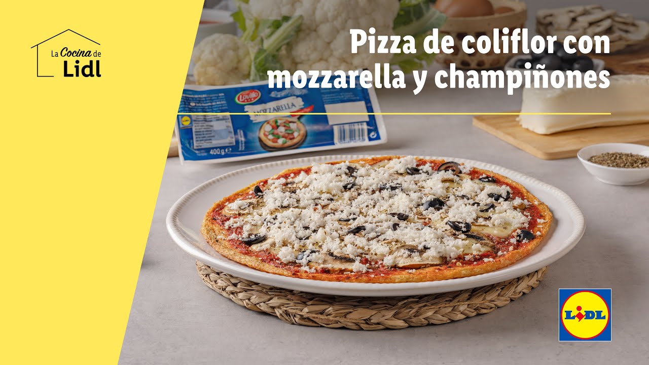 Pizza de coliflor con mozzarella y champiñones 🍕 🍄 | Recetas con Verduras  | Lidl España - YouTube