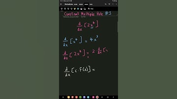 Constant Multiple Rule Derivatives