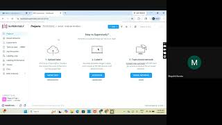 Uploading data or images in the workspace section and creating a project Supervisely