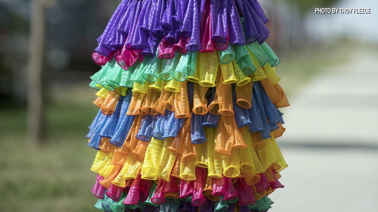 Rainbow Condom Dress rainbow-condom-dress