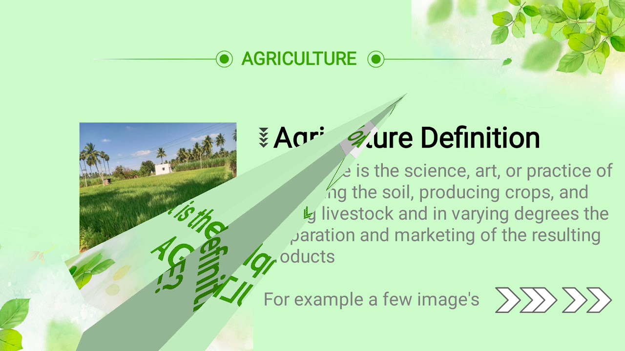 DEFINITION OF AGRICULTURE - YouTube