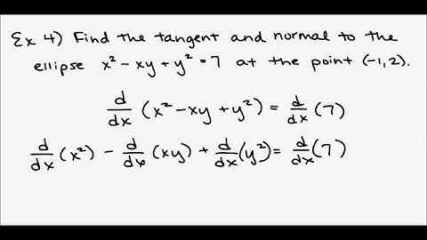 Calculus - 3.7 Implicit Differentiation (Part 1)