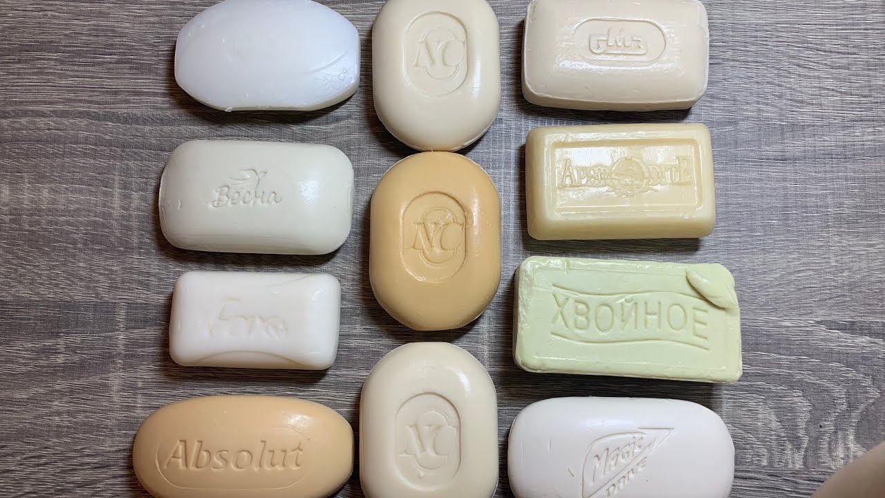 098 Cutting soap white bars Режу мыло белое ASMR soap No