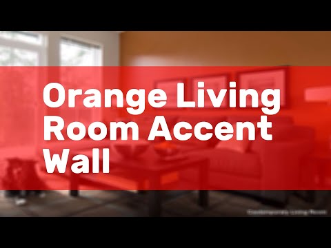 Orange Living Room Accent Wall
