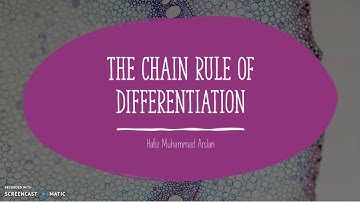 Calculus: Chain rule of Differentiation AS/A level/IB mathematics