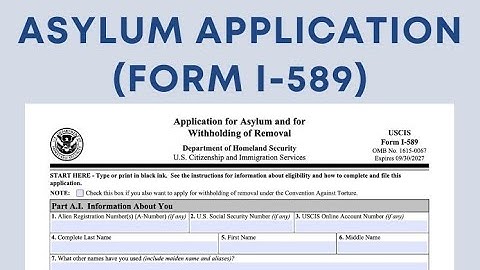 The Application for Asylum, Form I-589 - PAPER version