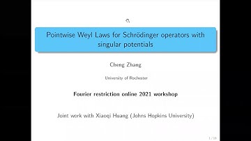 Cheng Zhang - Pointwise Weyl Laws for Schrödinger operators with singular potentials