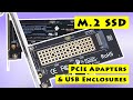 M.2 SSD Adapters &amp; Enclosures