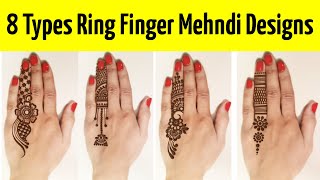 Ring Finger Mehndi Designs | Easy Henna Designs For Fingers | Very Simple Mehndi Design For Beginner