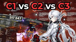 Arlecchino C1 to C3 Constellation DPS Comparison. Melt and Solo tested on DPS Dummy