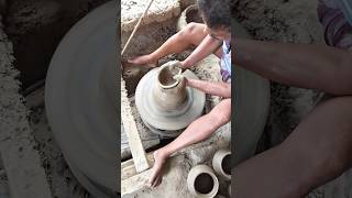 Excellent pottery making by hand #pottery #clayart #clay #claypot #claywork  #shorts