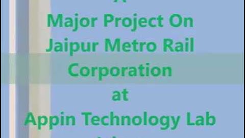 Jaipur metro project .... control by PLC scada
