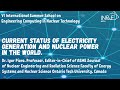 Current status of electricity generation and nuclear power in the world