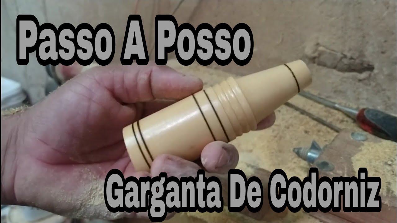 COMO FAZER GARGANTA DE CODORNIZ EM MADEIRA