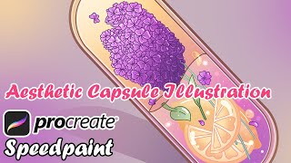 Procreate Timelapse Cute & Aesthetic Floral Ipad Kawaii Capsule Drawing On Procreate