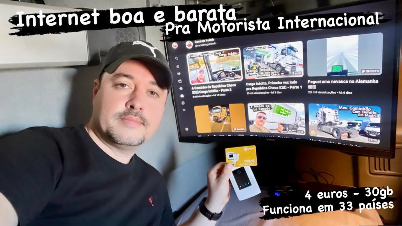 Internet Boa e Barata pra Motorista Internacional, Funciona em 33 Países - Dica Top