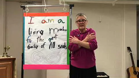 Dolores Miller leads the children's blessing