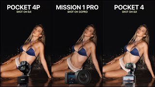 DJI Pocket 4P vs GoPro Mission 1 Pro vs DJI Pocket 4 Camera Comparison