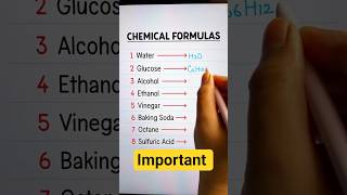 chemistry formula! water , glucose, alcohol #chemistry #shorts #viral 1M
