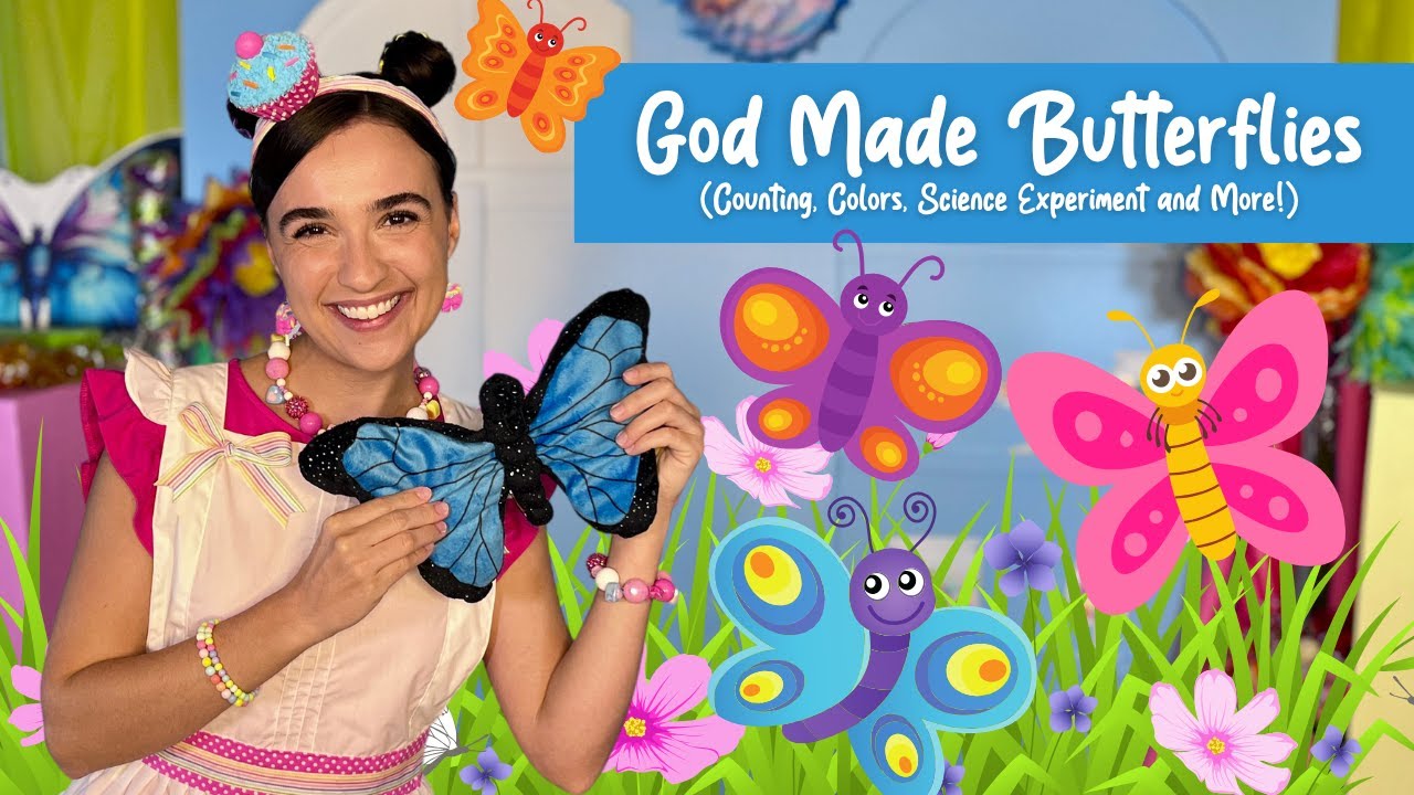 God Made Butterflies!🦋 (Counting, Colors, Science, and more!) | Christian Education for Kids!