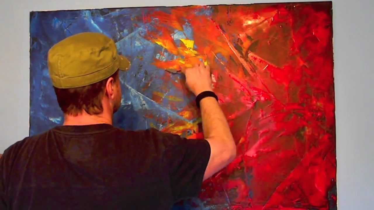 Acrylmalerei spachteltechnik abstrakt youtube