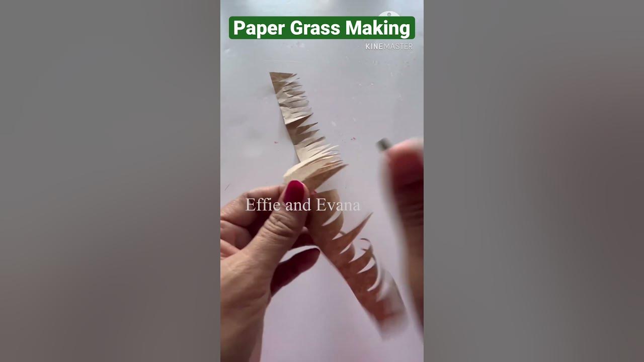 How to make Paper Grass/Grass Making/DIY Grass/Dry Grass/Artificial