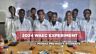 WAEC 2024 Practical Experiment: Primax Prevarsity students