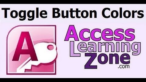 Microsoft Access Change Toggle Button Color