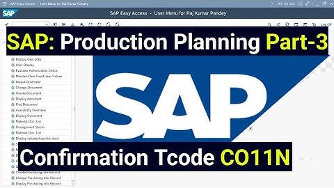 ✅SAP Production Order Confirmation | T-Code CO11N | Step-by-Step Guide